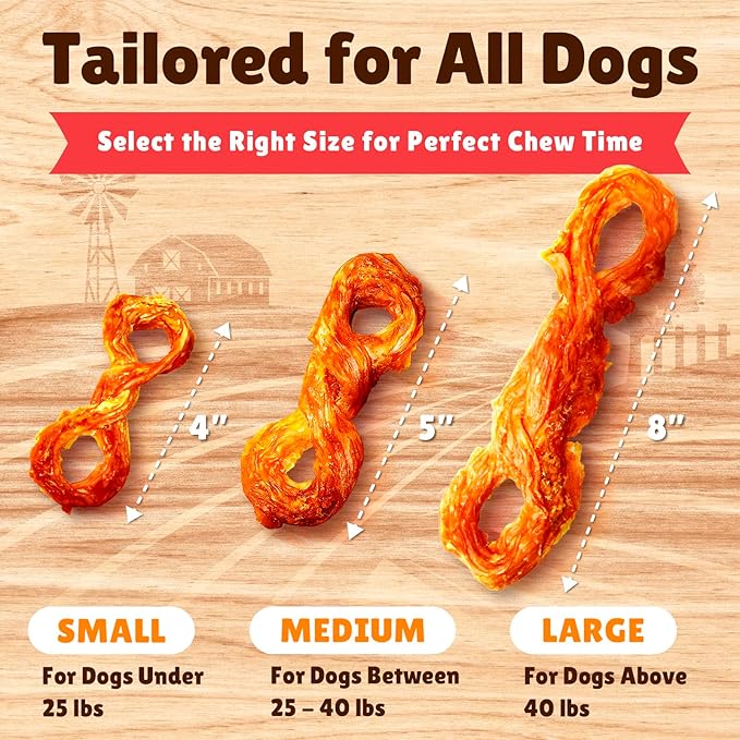 Gootoe Turkey Tendon Dog Treats – 100% USA-Sourced, Natural Snack, Premium Training Chews, Hypoallergenic, Reseal Value Bags, Sizes for Small Medium & Large Dogs, Rope (L) Jumbo Pack, 1 lb (Pack of 1)