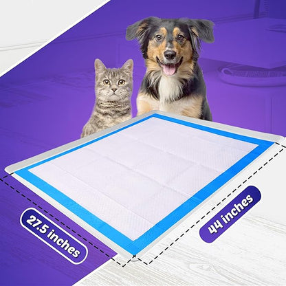 Skywin Dog Pad Holder Tray for 27.5 x 44 Inches Training Pads (White) - Easy to Clean and Store Perfect for Dog Potty Tray – Silicon Wee Wee Pad Holder, No Spill Pee Pad Holder for Dogs
