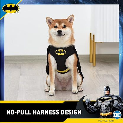 DC Comics for Pets Batman Dog Harness, Medium | Soft and Comfortable No Pull Harness for Dogs, Dog Batman Costume | Cute Dog Harness, Dog Halloween Costume, Batman Harness, Puppy Harness, Pet Harness