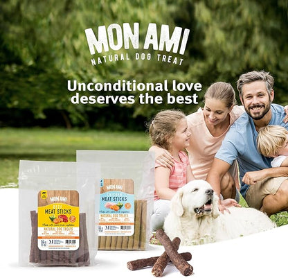 Mon Ami Beef Meat Sticks for Dogs with Farm Fresh Vegetables (11 Oz) – Human Grade Dog Treats with Superfoods - Training Treats for Dogs - Healthy Dog Treats for Small, Medium and Large Dogs