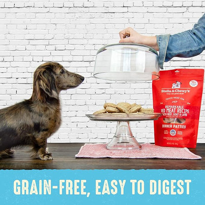 Stella & Chewy's Freeze Dried Raw Dinner Patties – Grain Free Dog Food, Protein Rich Dandy Lamb Recipe – 25 oz Bag