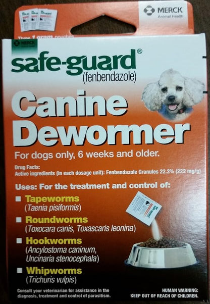 Wormers Dewormer 8 in 1 Safe Guard Canine Anti Parasite Small Dog Puppies 3 Day