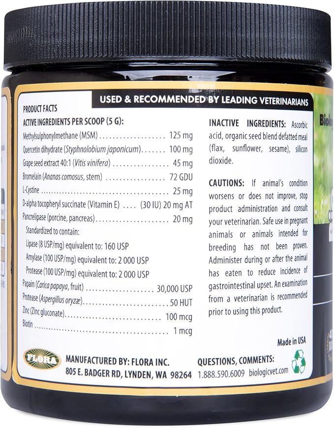 BioSKIN & Coat Natural Antihistamine Supplement for Dogs & Cats, Supports Skin Health and Helps Maintain Normal Histamine Levels, 40-Day Supply for 20-lb. Animal, 7-oz. Powder