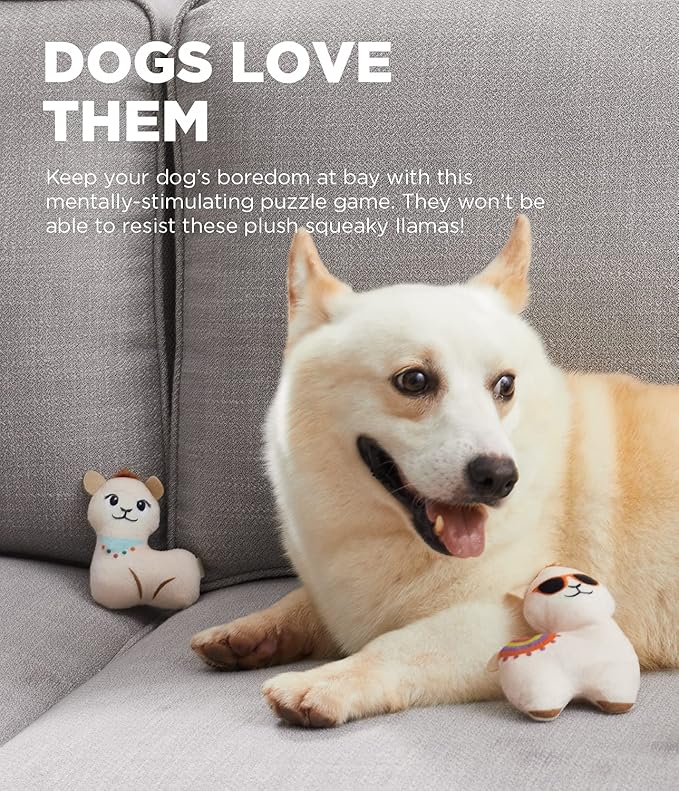 Outward Hound Hide A Llama Plush Dog Toy Puzzle