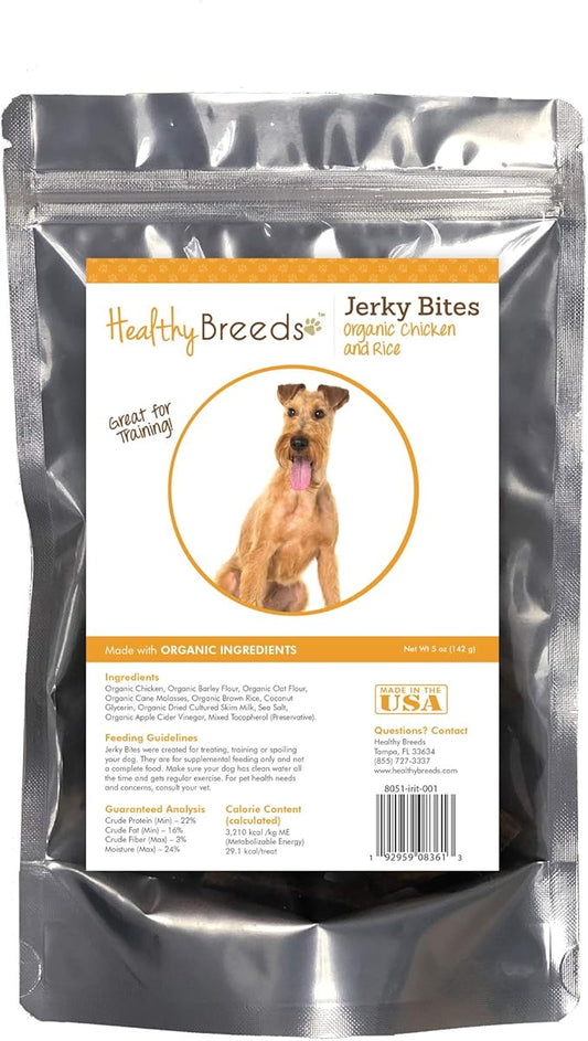 Healthy Breeds Irish Terrier Jerky Bites Chicken & Rice Recipe Dog Treats 5 oz