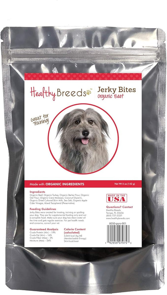 Healthy Breeds Pyrenean Shepherd Jerky Bites Beef Recipe Dog Treats 5 oz