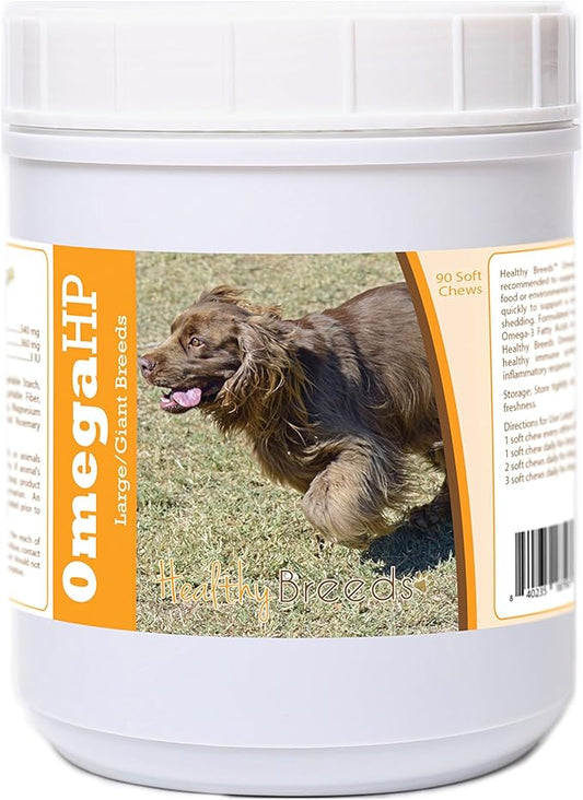 Healthy Breeds Sussex Spaniel Omega HP Fatty Acid Skin and Coat Support Soft Chews 90 Count