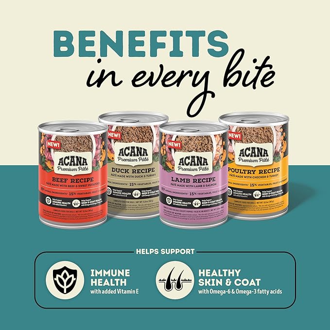 ACANA PREMIUM PATE™ Wet Dog Food, Poultry Recipe, 12.8oz Can (Case of 12)