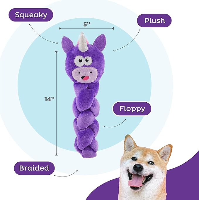 Outward Hound Nina Ottosson Twistiez Interactive Plush Dog Puzzle Dog Enrichment Toys Dog Treat Puzzle, Plush, Purple