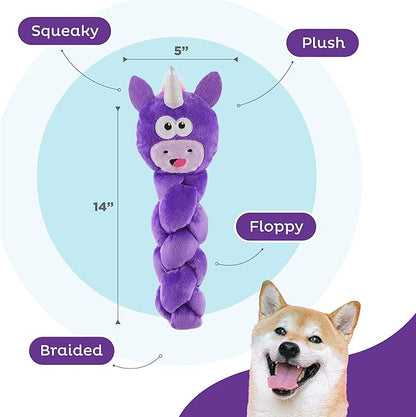 Outward Hound Nina Ottosson Twistiez Interactive Plush Dog Puzzle Dog Enrichment Toys Dog Treat Puzzle, Plush, Purple