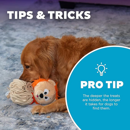 Outward Hound Nina Ottosson Stuff N' Snuffle Interactive Plush Dog Puzzle and Snuffle Ball for Dogs, Snuffle Ball, Dog Enrichment Toys, Plush, Multicolored