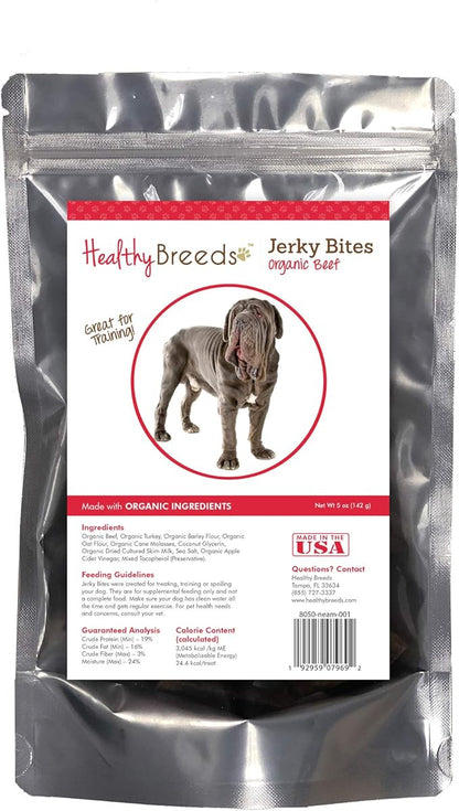 Healthy Breeds Neapolitan Mastiff Jerky Bites Beef Recipe Dog Treats 5 oz