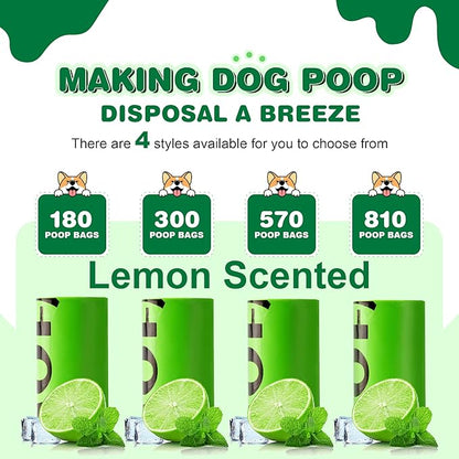 Biodegradable Dog Poop Bags, 810 Count, Silky Smooth, Large Size, Convenient and Mess-Free, Eco-Friendly and Sustainable, Comprehensive Cleanup, Easy to Use, Heavy-Duty
