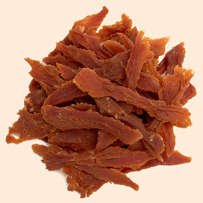 Duck Jerky Dog Treats 8 oz, Rawhide-Free, Grain-Free, Made with Real Breast, Healthy, Long-Lasting and Great Tasting Treat
