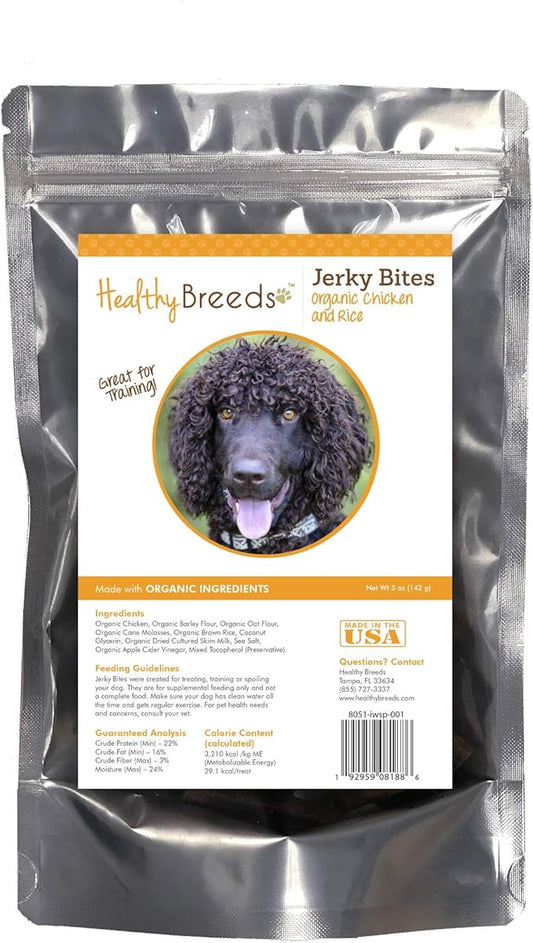 Healthy Breeds Irish Water Spaniel Jerky Bites Chicken & Rice Recipe Dog Treats 5 oz