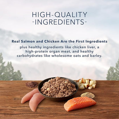 Blue Buffalo Wilderness High Protein Natural Adult Wet Dog Food Plus Wholesome Grains, Chicken & Salmon Grill 12.5-oz Cans (Pack of 12)