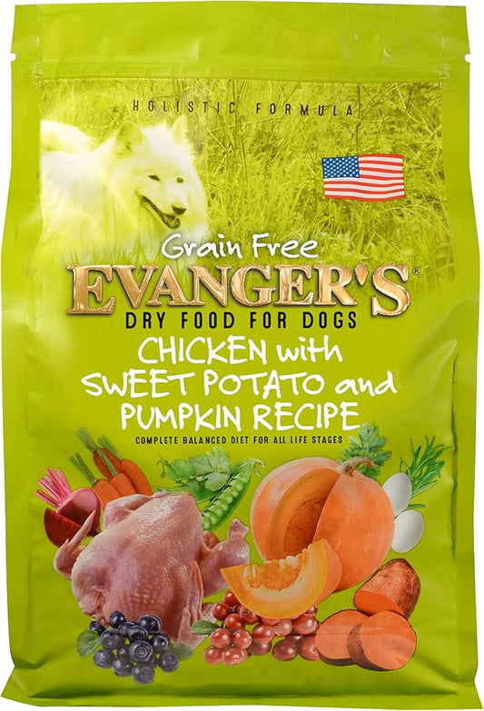Evanger's Grain-Free Chicken with Sweet Potato & Pumpkin Dry Dog Food Brown, 16.5