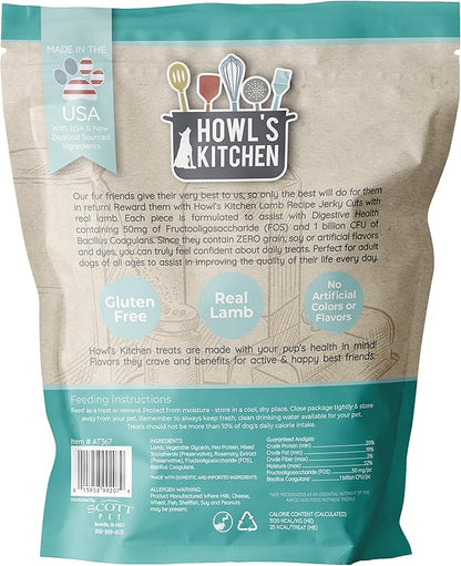 Howl's Kitchen Dog Treats, Jerky, Lamb Cuts, brown, (AT367)