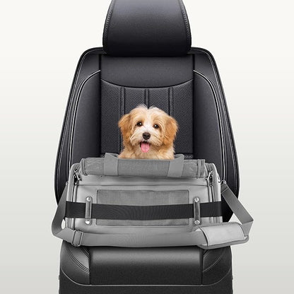 TSA Airline Approved PU Leather Luxury Pet Carrier - Size XS/S - for Small Dogs and Cats