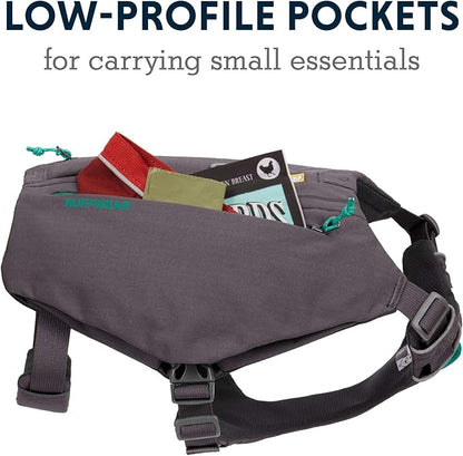 Ruffwear, Switchbak Dog Harness, Pack & Harness Hybrid for Day Trips & Everyday Use, Granite Gray, X-Small