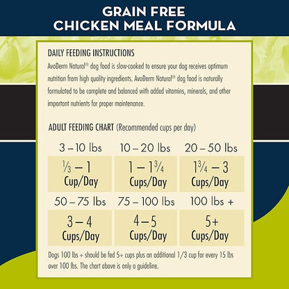 AvoDerm Natural Advanced Joint Health Dry Dog Food, Grain Free, Chicken Recipe, 4 lb