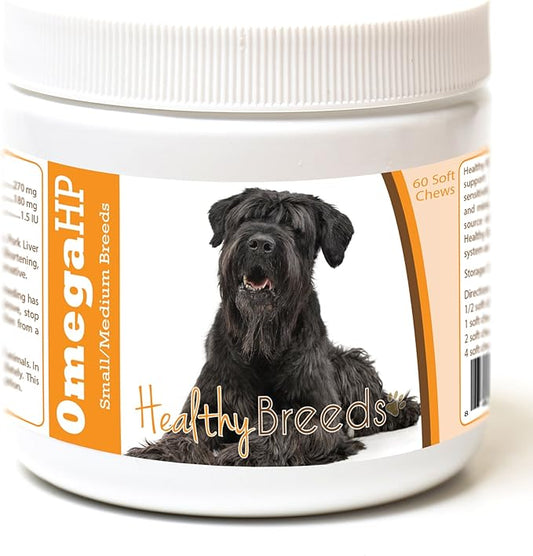 Healthy Breeds Black Russian Terrier Omega HP Fatty Acid Skin and Coat Support Soft Chews 60 Count