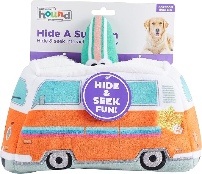 Outward Hound Hide A Surf Van Plush Dog Toy Puzzle