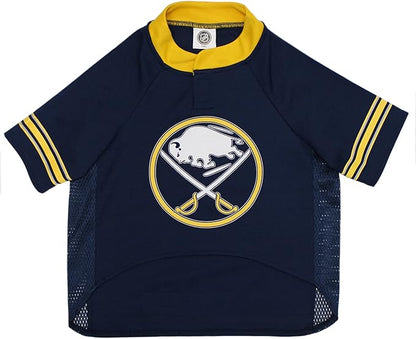 Pets First NHL Buffalo Sabres Jersey for Dogs & Cats, Large. - Let Your Pet Be A Real NHL Fan!