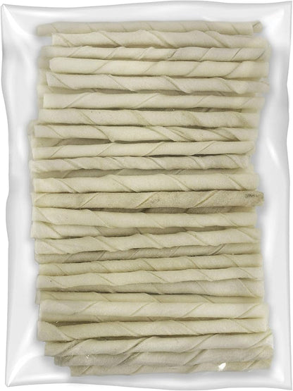 Cadet Premium Grade Beef Hide for Dogs, Long Lasting Rawhide Twist Chew Sticks, Natural Dog Chews, 5 Inch Dog Bones (75 Count)