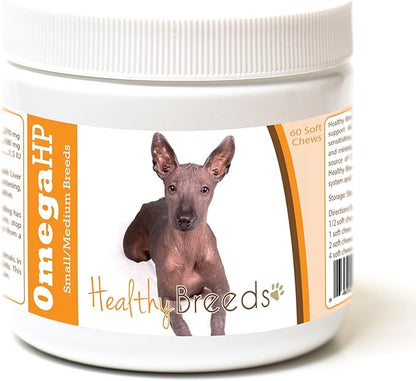 Healthy Breeds Xoloitzcuintli Omega HP Fatty Acid Skin and Coat Support Soft Chews 60 Count