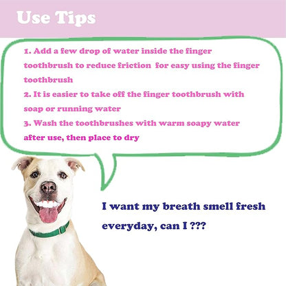 8 Units Pack Pet Finger Toothbrush for Dogs & Cats, Extra Soft Silicone Bristles Professional Dog Toothbrush & Cat Toothbrush, Easy Teeth Cleaning for Dog Dental Hygiene