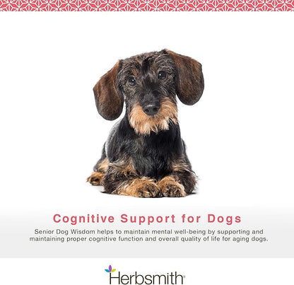Herbsmith Senior Dog Wisdom – Dog Dementia Supplement – DHA for Senior Dog Brain Health - Senior Supplement for Dogs- 150g