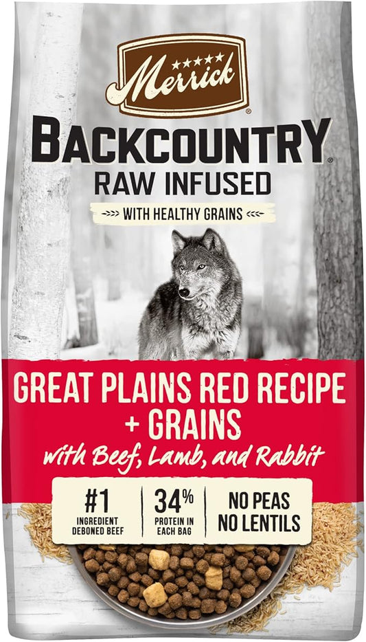 Merrick Backcountry Raw Infused Grain Free & with Healthy Grains Dry Dog Food 20 Pound (Pack of 1)