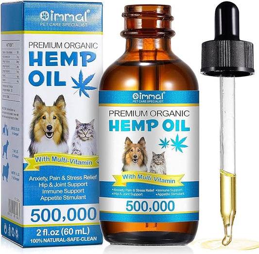 Oil for Dogs 60ML,Organic Pet Oil for Pain,Skin,Arthritis Pain,Pain Relief,Calming,Omega 3,6,9 for Dog Emotions, Dog Barking & Dog Joints,Supports & Maintains Healthy Joints (1 Pack, Blue)
