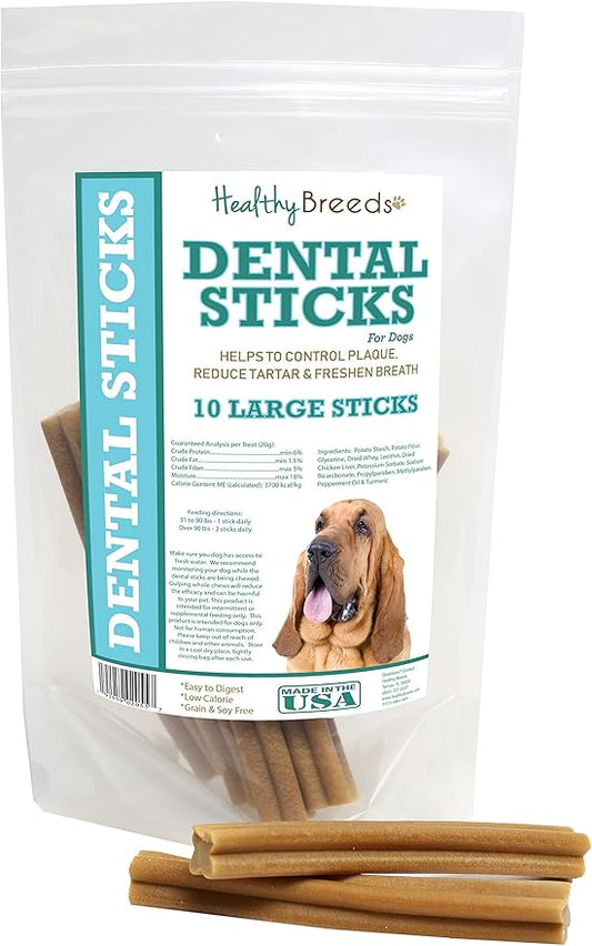Healthy Breeds Bloodhound Dental Sticks Large 10 Count