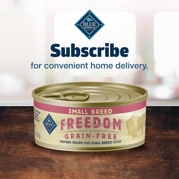 Blue Buffalo Freedom Grain-Free Small Breed Wet Dog Food, Supports High Energy Needs, Made in the USA With Natural Ingredients, Chicken, 5.5-oz Cans ( 24 Count)