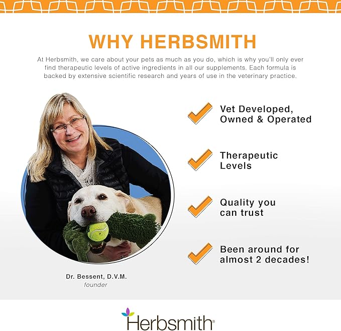 Herbsmith Clear AllerQi – Allergy Aid for Cats and Dogs – Pet Allergy Support – Anti Itch Pills for Dogs and Cats – 150g Powder