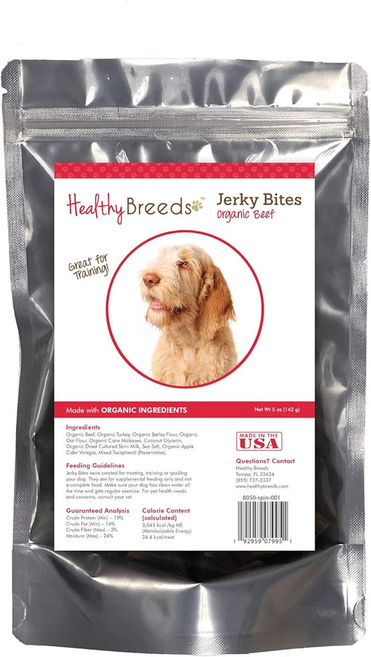 Healthy Breeds Spinoni Italiani Jerky Bites Beef Recipe Dog Treats 5 oz