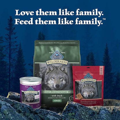 Blue Buffalo Wilderness High Protein Natural Adult Dry Dog Food plus Wholesome Grains, Duck 28 lb bag