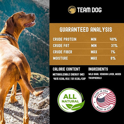 Freeze Dried Raw Dog Food Topper | Wild Boar & Venison Liver Dog Food Seasoning | Wet & Dry Dog Food Toppers for Picky Eaters | 5 Oz