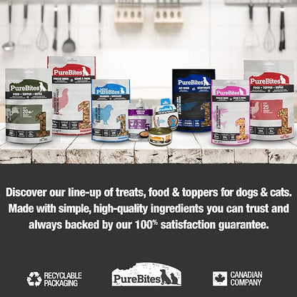 PureBites Beef Jerky Dog Treats, 1 Ingredient, Made in Canada, 7.5oz