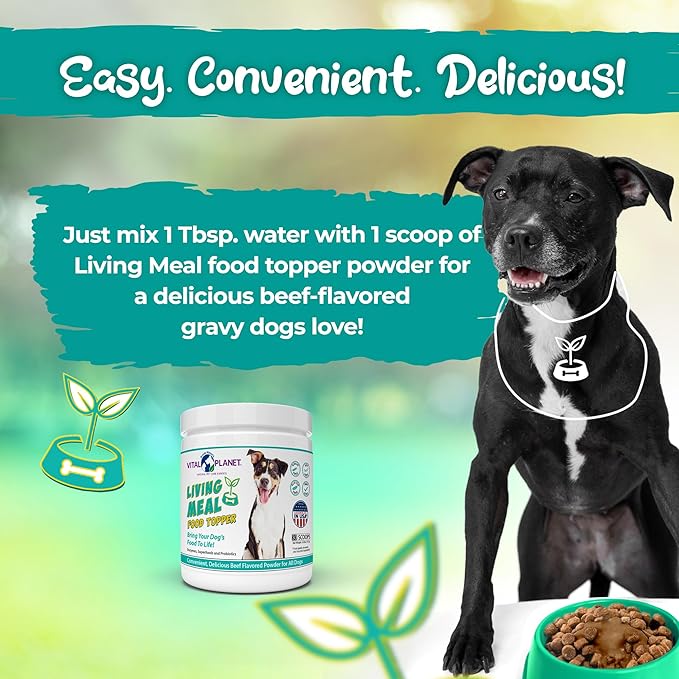 Vital Planet - Pet Living Meal Dog Powder with Enzymes Superfoods and Probiotics 111 g 30 Servings