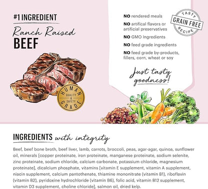 The Honest Kitchen Butcher Block Pâté: Beef, Lamb & Spring Veggies Wet Dog Food, 10.5 oz (Pack of 6)