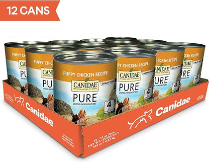 Canidae PURE Limited Ingredient Premium Puppy Wet Dog Food, Chicken Recipe, 13 Ounce (Pack of 12), Grain Free