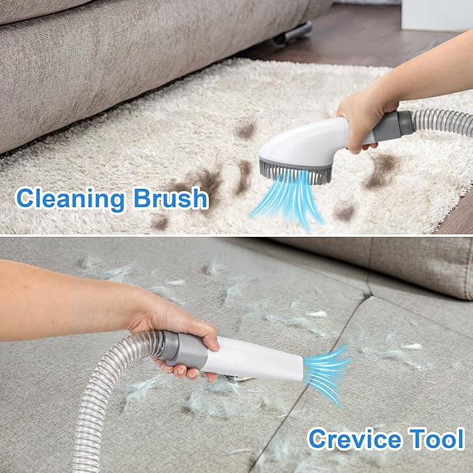 Dog Grooming Vacuum Kit: 16000Pa Powerful Dog Vacuum Brush for Shedding Grooming 99% Pet Hair Suction with 4 Pet Grooming Tools, 1.5L Large Dust Cup & Low Noise Grooming Clippers Tools for Dogs Cats