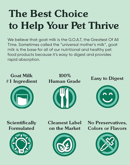 Milk Replacer for Puppies, Powdered, Made with Whole Goat Milk (1 Pound (Pack of 1)