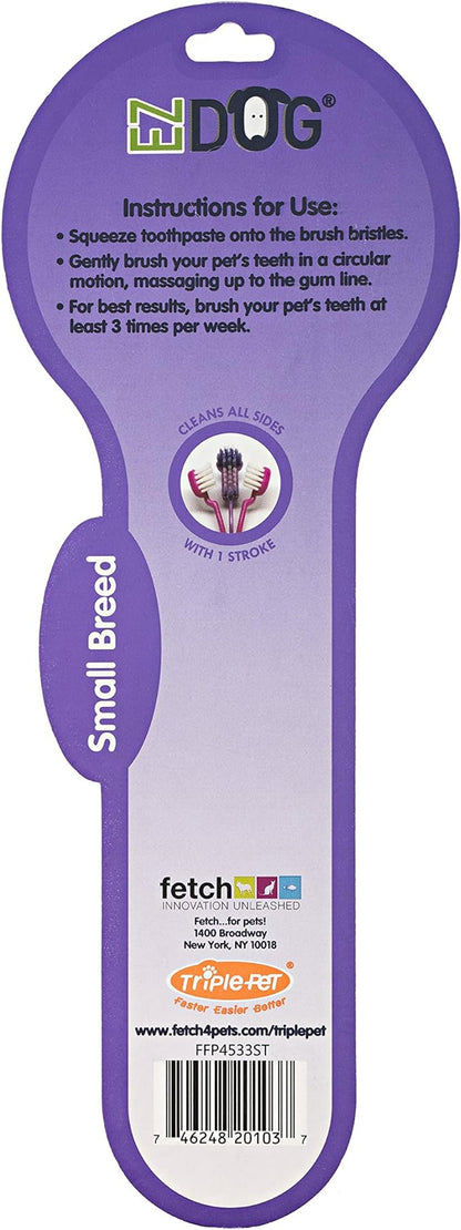 Three Sided Toothbrush for Dogs | Dental Care for Dogs for Fresh Breath | Dog Toothbrush for Small Dogs and Small Breeds Teeth Cleaning Dog Oral Care