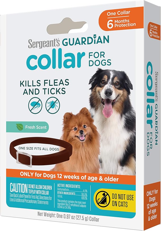 Sergeant's Guardian Flea & Tick Collar for Dogs, 1 Count