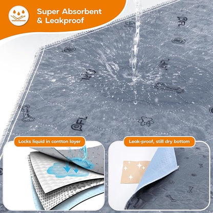 Washable Pee Pads for Dogs(Playpen not Included), 71" Diameter Reusable Puppy Pads with Super Absorbent, Specifically Designed for 24inch 8 Panels Dog Playpen-Octagon