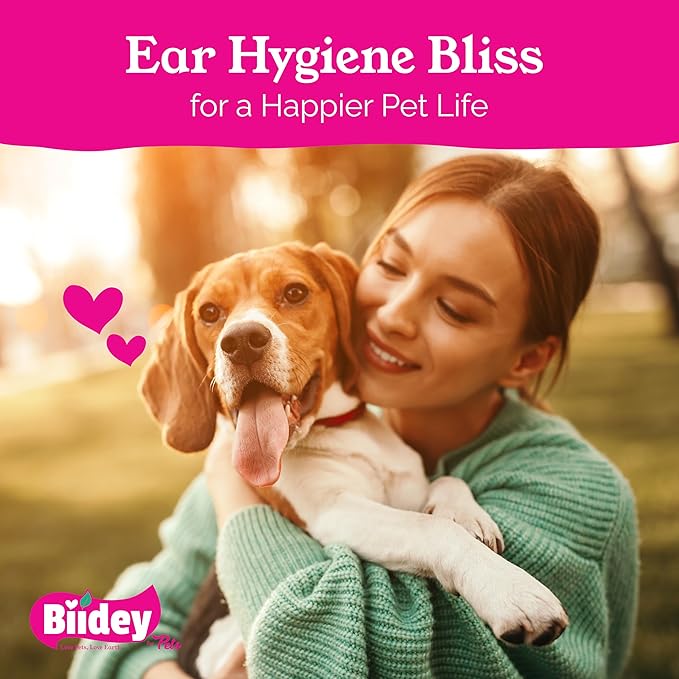 Dog Ear Wipes, Ear Cleaner for Dogs and Cats, Relieve Ear Itching, Inflammation & Infections, Clean Ear Wax, Debris, Soothe & Deodorize, Natural Organic Essential Grooming Supplies, Paw Cleaner